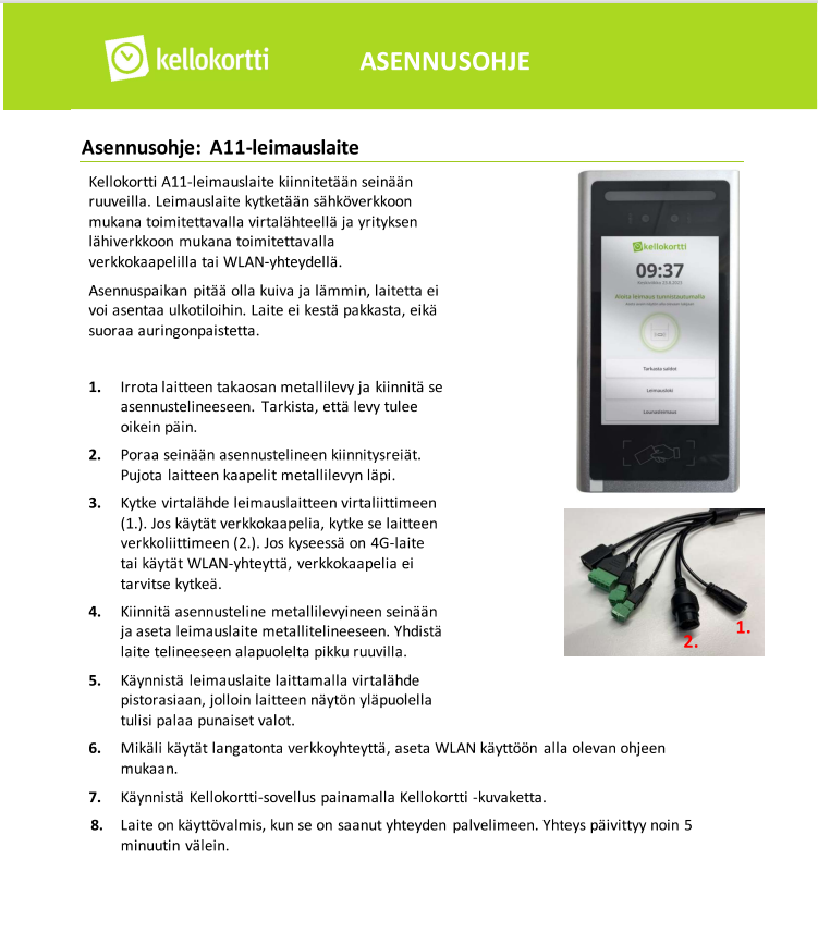 A11 Asennusohje sivu 1.png